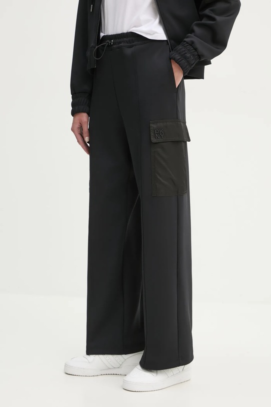Dkny pantaloni de trening tricotaj negru P4MF6XQM
