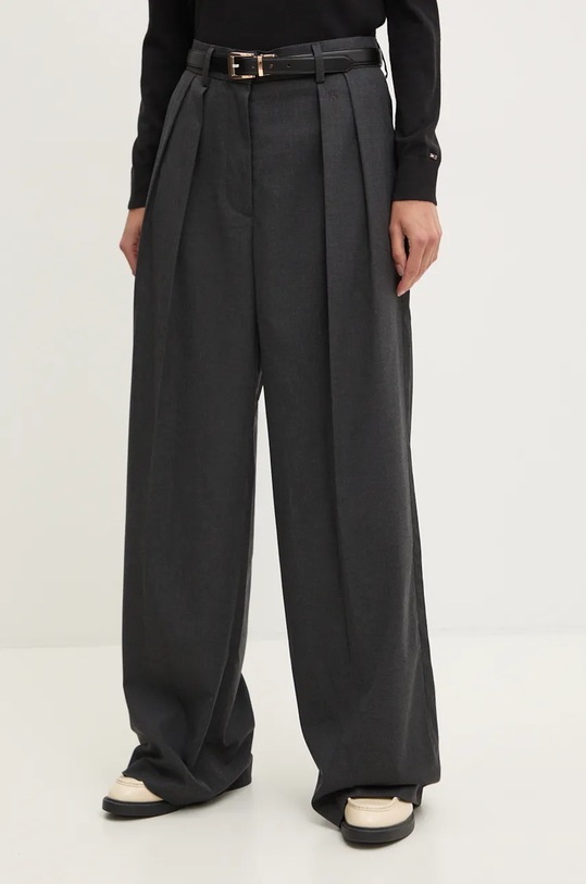 Kalhoty Dkny high šedá D2G4A194