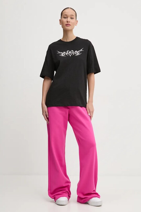 Chiara Ferragni pantaloni de trening din bumbac 77CBAK03 roz AW24