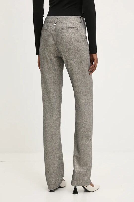 Odzież Chiara Ferragni spodnie z domieszką wełny 77CBA122 szary