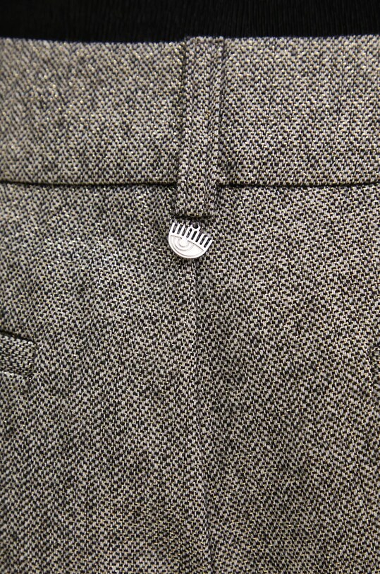 Chiara Ferragni spodnie z domieszką wełny 77CBA122 szary