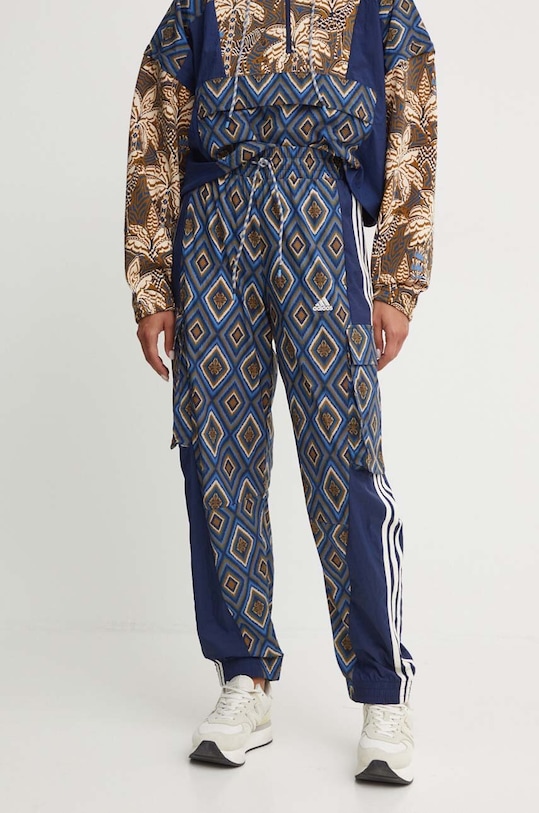 Παντελόνι adidas x Farm Rio ύφασμα σκούρο μπλε IV9760