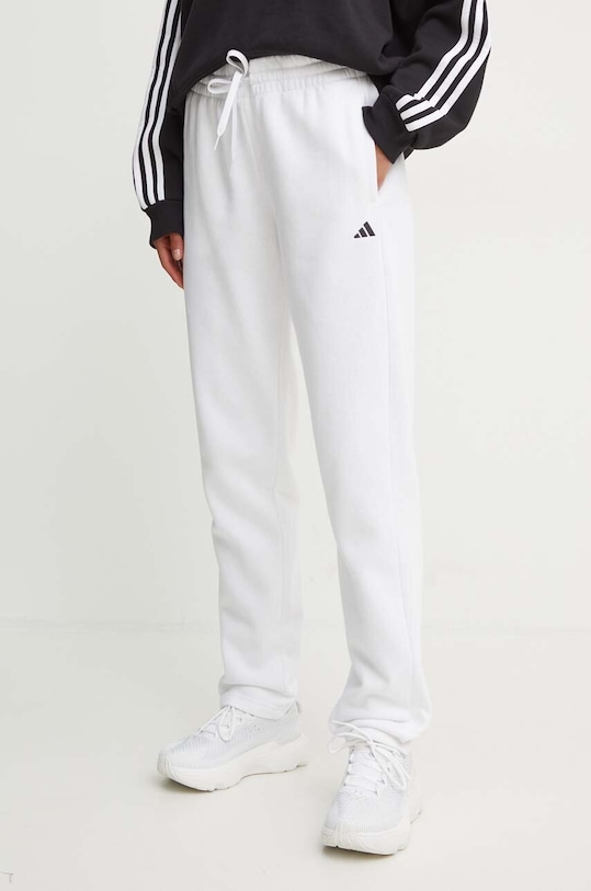 adidas pantaloni de trening Essentials tricotaj alb IW8182