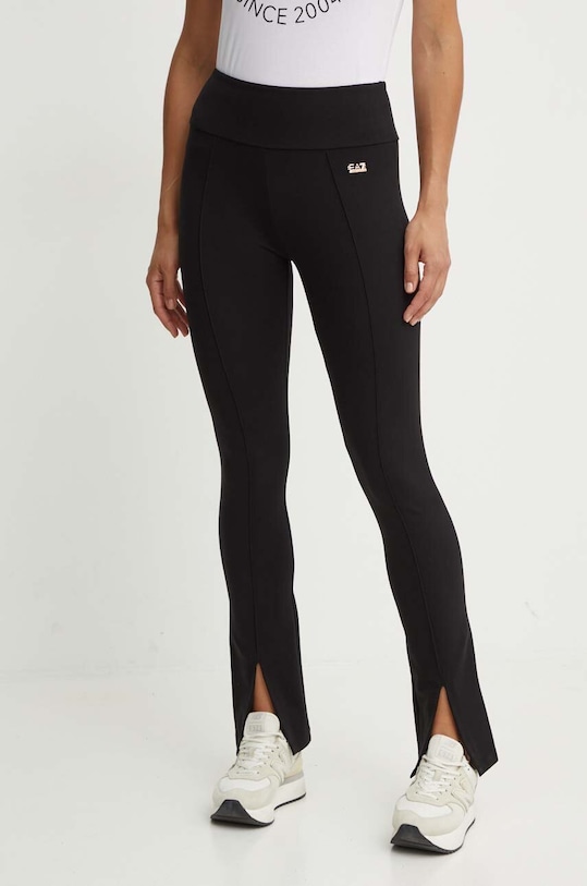 EA7 Emporio Armani pantaloni de trening tricotaj negru TJQFZ.6DTP73.1200