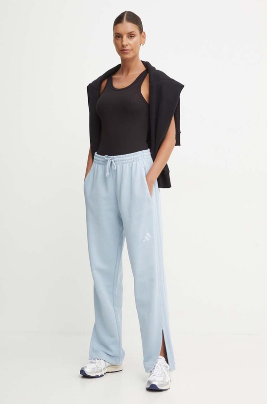 Бавовняні спортивні штани adidas All SZN IY6855 блакитний AW24