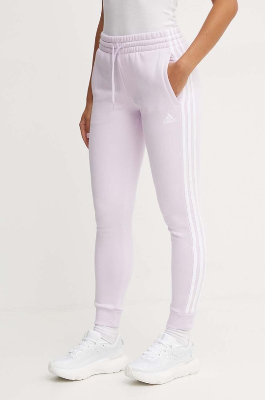 adidas spodnie dresowe Essentials dzianina fioletowy JG1298