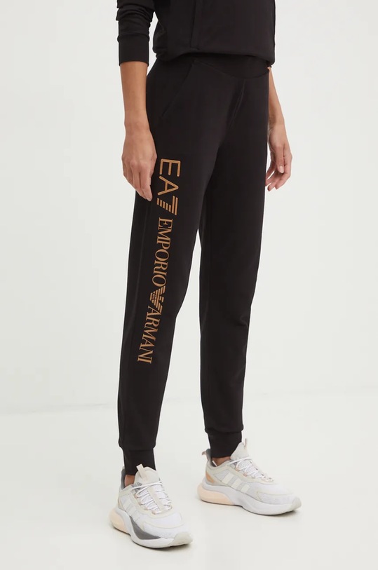 EA7 Emporio Armani pantaloni de trening tricotaj negru TJTXZ.8NTP85.0210