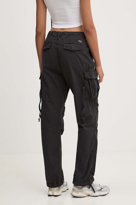 Odzież Superdry spodnie bawełniane W7011070A.02A czarny