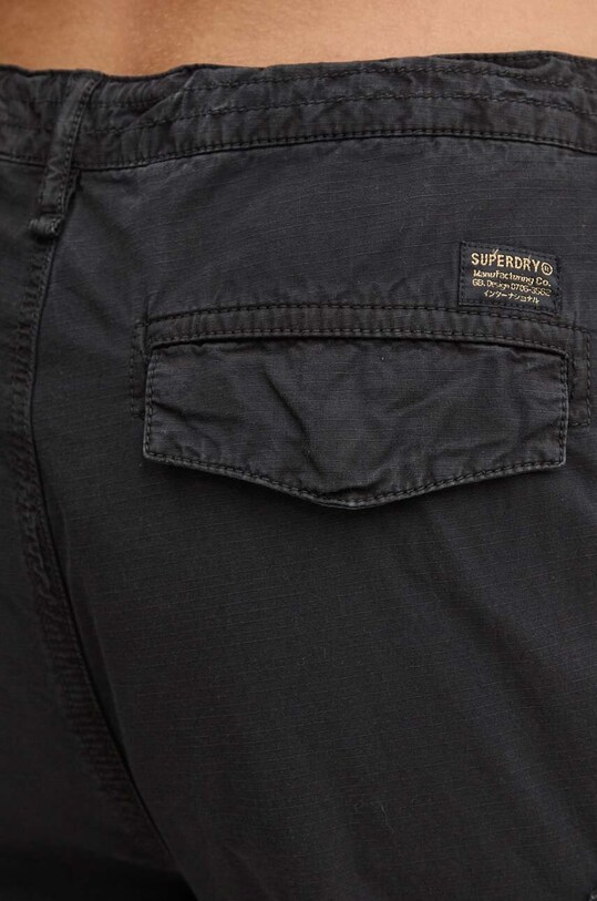 Superdry spodnie bawełniane W7011070A.02A czarny