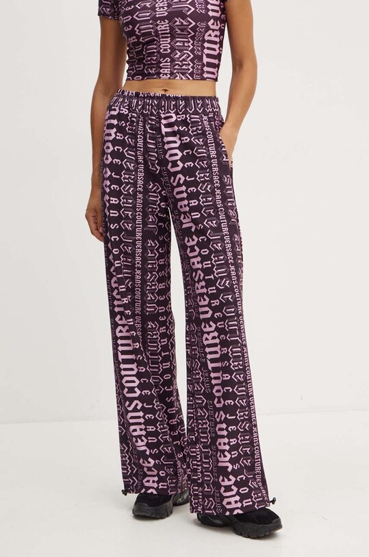 Versace Jeans Couture pantaloni de trening din bumbac bumbac violet 77HAA320.FS172