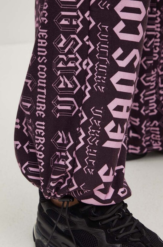 Versace Jeans Couture pantaloni de trening din bumbac violet 77HAA320.FS172