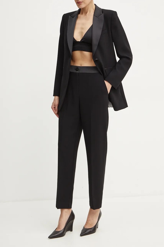 Armani Exchange pantaloni drept negru 6DYP35.YN5YZ