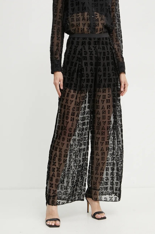 Hlače Armani Exchange ravni crna 6DYP52.YN1ZZ