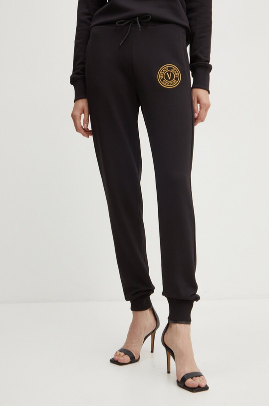 Bavlnené tepláky Versace Jeans Couture bavlna čierna 77HAAT00.CF01T