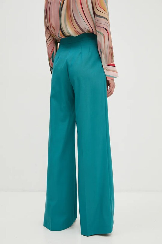 Îmbrăcăminte PS Paul Smith pantaloni de lana W2R.206T.N31053 turcoaz
