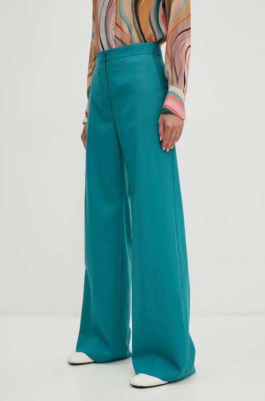 PS Paul Smith pantaloni de lana turcoaz W2R.206T.N31053