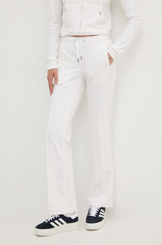 Ρούχα Βελούδινο παντελόνι φόρμας Juicy Couture TINA TRACKPANTS JCAPW045.440 λευκό