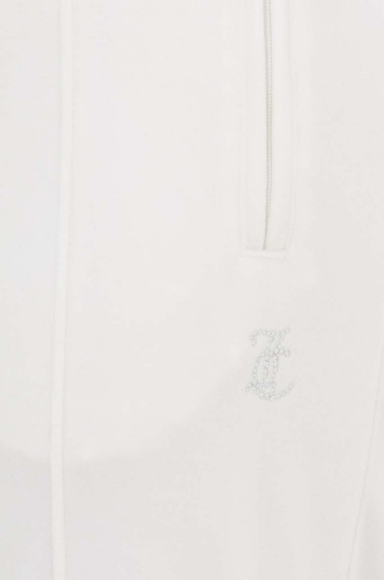 Βελούδινο παντελόνι φόρμας Juicy Couture TINA TRACKPANTS λευκό JCAPW045.440