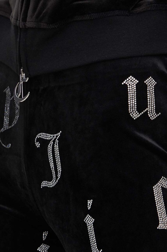Velurové teplákové kalhoty Juicy Couture BRIAH AO DIAMANTE TROUSERS černá JCMBJ224253.101