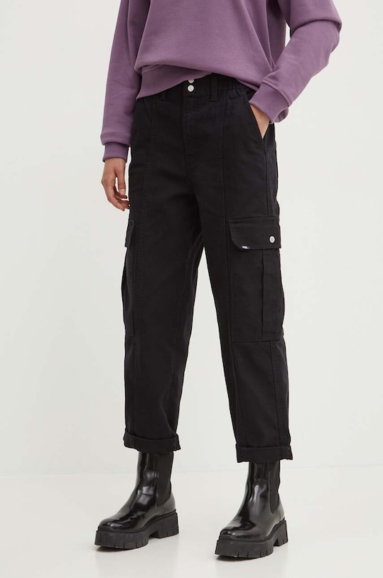Vans spodnie bawełniane bawełna czarny VN000GWNBLK1