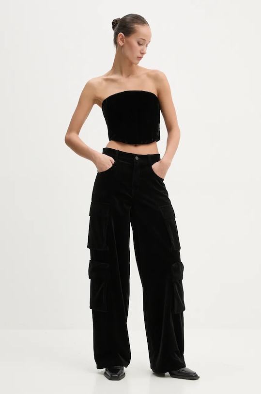 Miss Sixty pantaloni de catifea 6L3PJ5790000 negru AW24