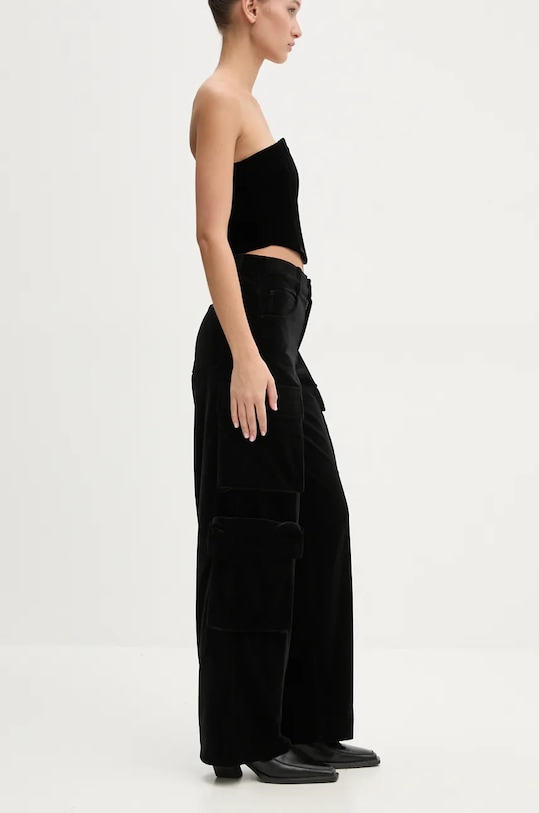 Miss Sixty pantaloni de catifea negru 6L3PJ5790000