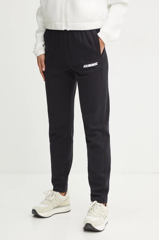 Hummel pantaloni della tuta di cotone maglia nero 225891
