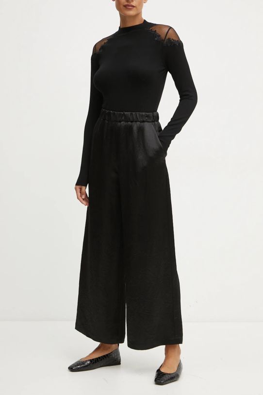 Max Mara Leisure spodnie 2426136018600 czarny AW24