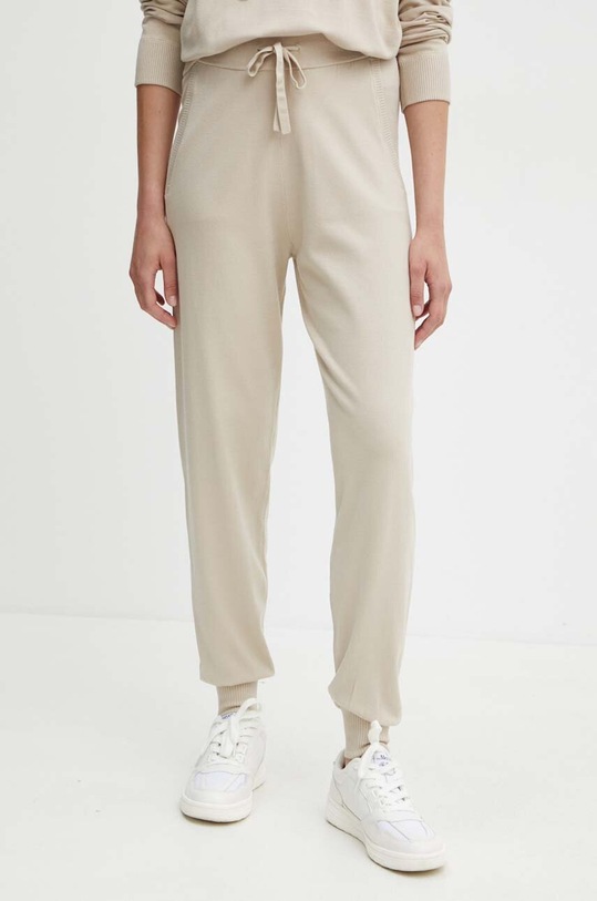 Max Mara Leisure spodnie dresowe dzianina beżowy 2426336028600