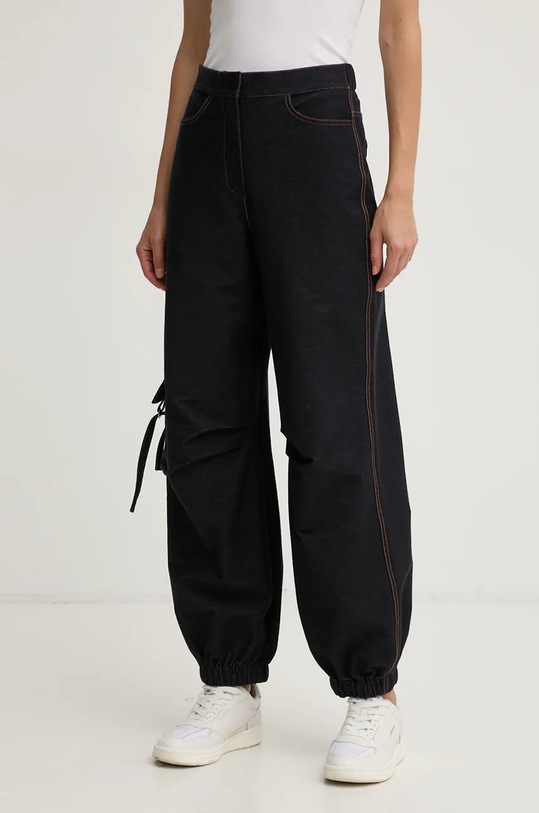 Max Mara Leisure pantaloni panza bleumarin 2426786118600