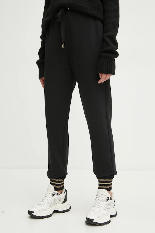 Luisa Spagnoli pantaloni de trening OLVIA tricotaj negru 541459