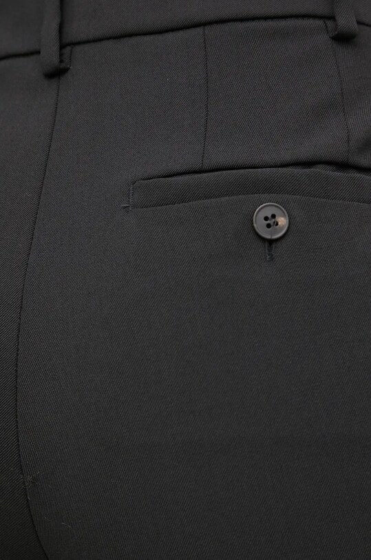 Weekend Max Mara pantaloni din lana negru 2425136032600