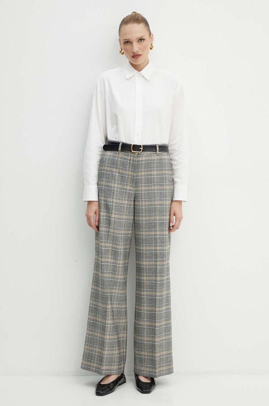 Weekend Max Mara spodnie wełniane tkanina czarny 2425136042600