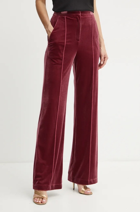 Patrizia Pepe pantaloni de catifea tricotaj violet 2P1622.J230