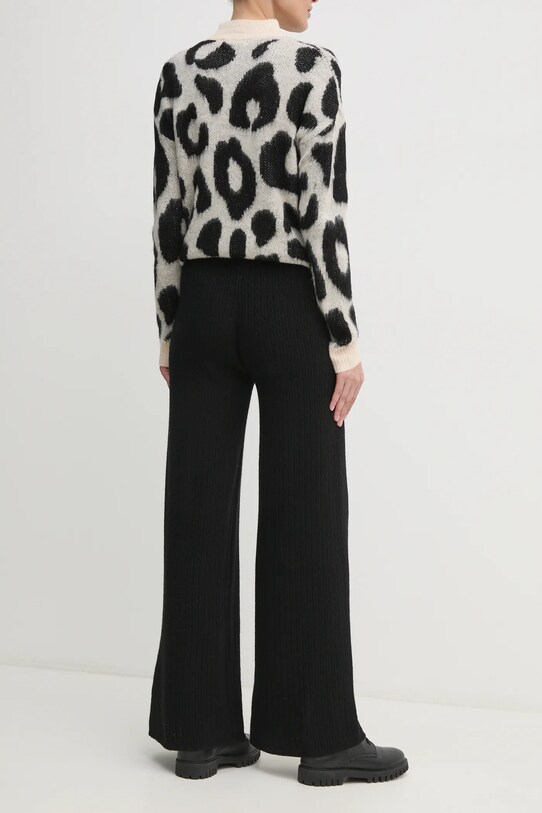 Îmbrăcăminte United Colors of Benetton pantaloni de trening cu amestec de lână 126WDF00S negru
