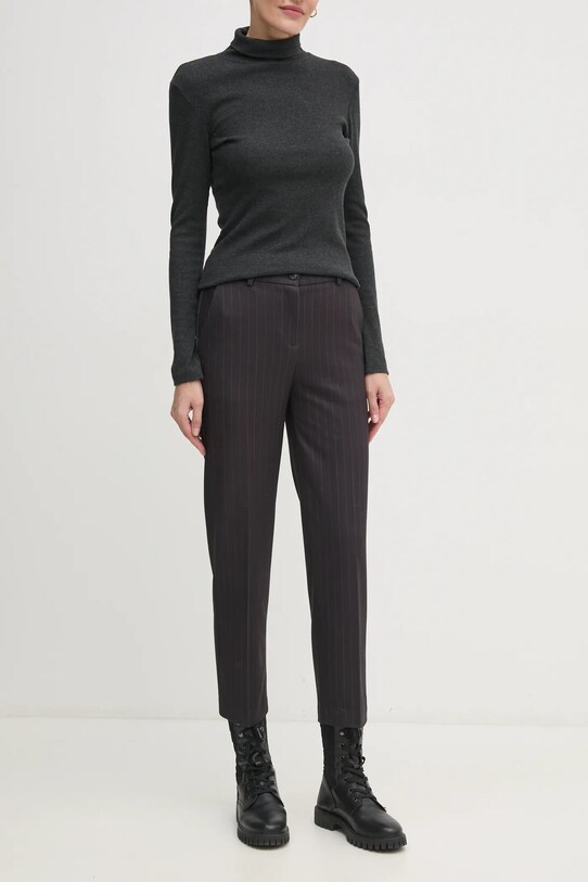 Kalhoty United Colors of Benetton high černá 4GEVDF07U