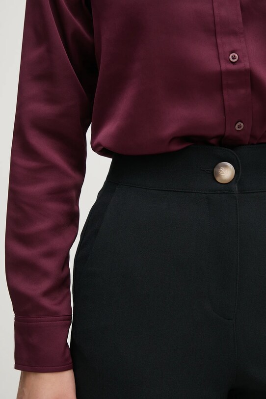 United Colors of Benetton pantaloni din lana negru 42ZWDF07J