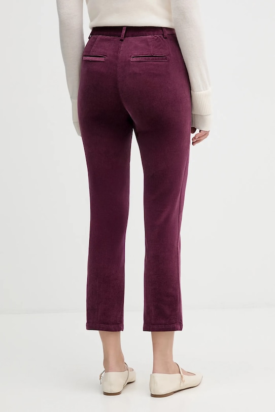 Odzież United Colors of Benetton spodnie sztruksowe 4MIQDF07W fioletowy