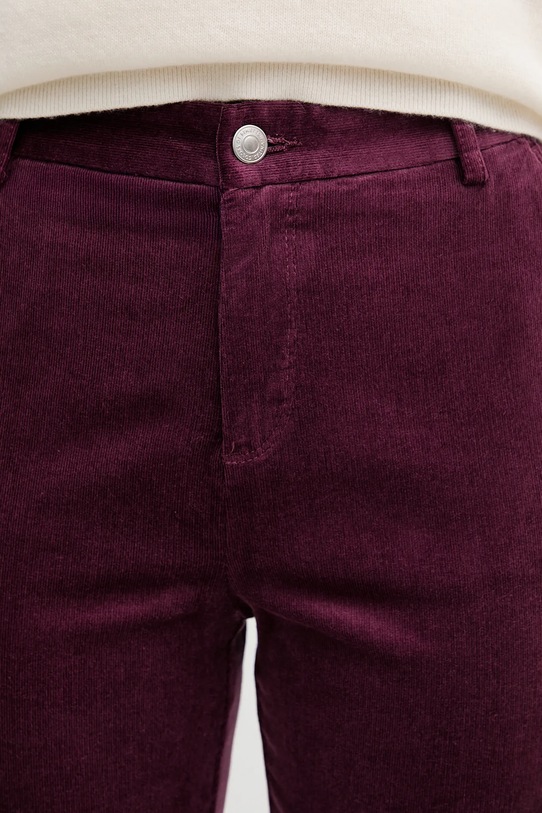 United Colors of Benetton spodnie sztruksowe fioletowy 4MIQDF07W