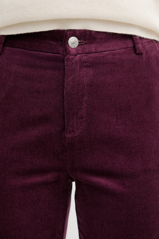 United Colors of Benetton spodnie sztruksowe fioletowy 4MIQDF07W