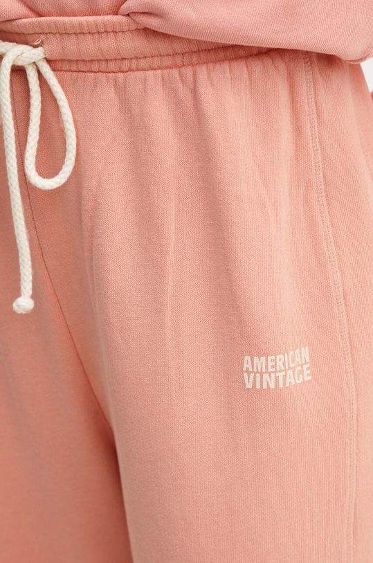 American Vintage spodnie dresowe pomarańczowy IZU05AH24