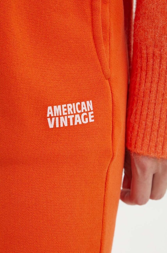 American Vintage spodnie dresowe pomarańczowy IZU05BH24