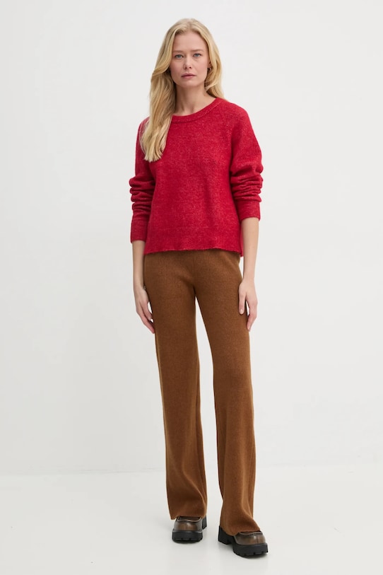 Vlnené tepláky American Vintage RAX05AH24 hnedá AW24