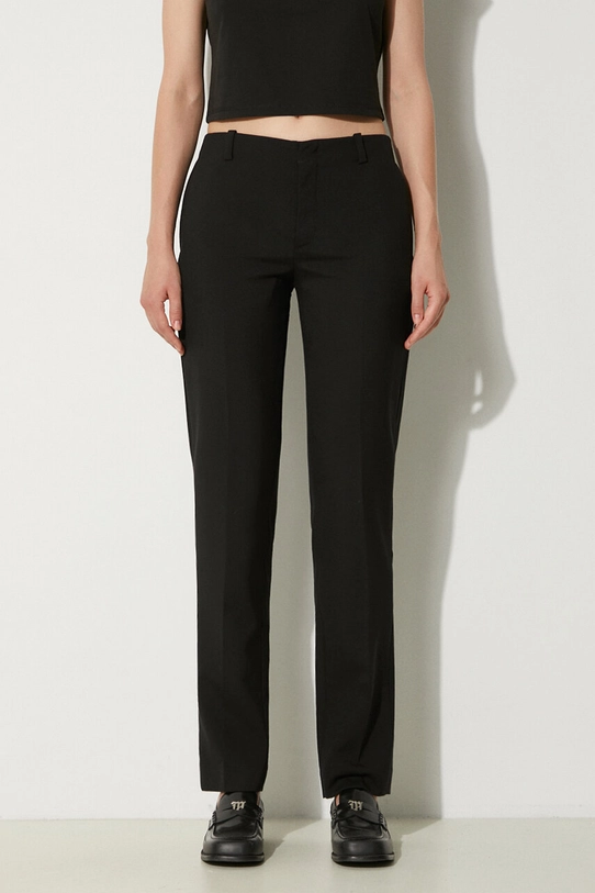 Kenzo pantaloni de lana lana negru FE62PA0929GE.99