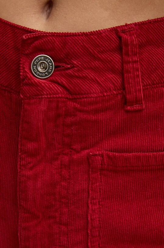 Pepe Jeans spodnie sztruksowe CELIA czerwony PL211776