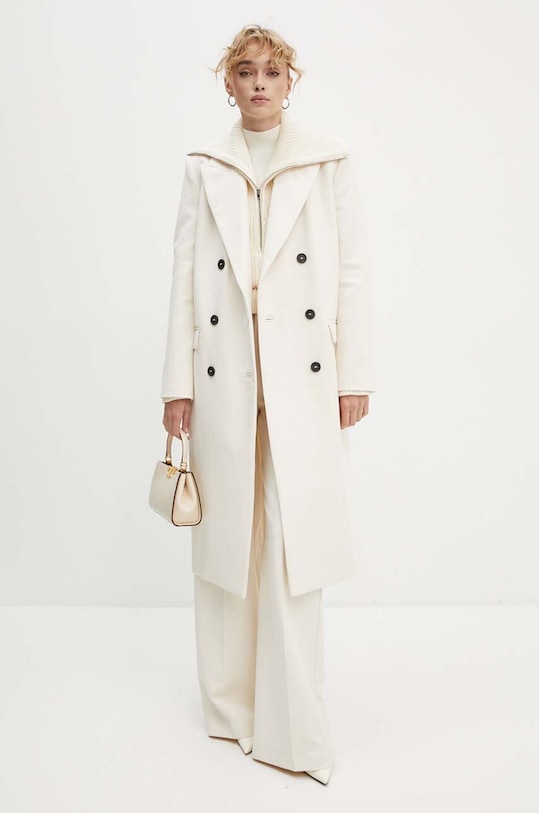 IRO spodnie bawełniane WP23KALANY beżowy AW24