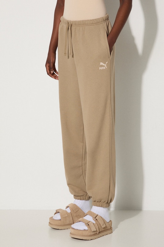 Bavlněné tepláky Puma Better Classics Sweatpants béžová 624234