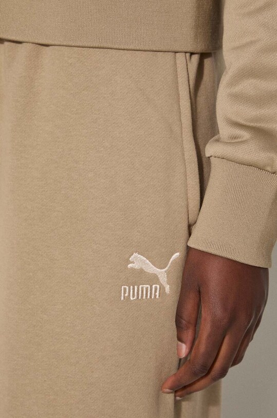 Хлопковые спортивные штаны Puma Better Classics Sweatpants 624234 бежевый