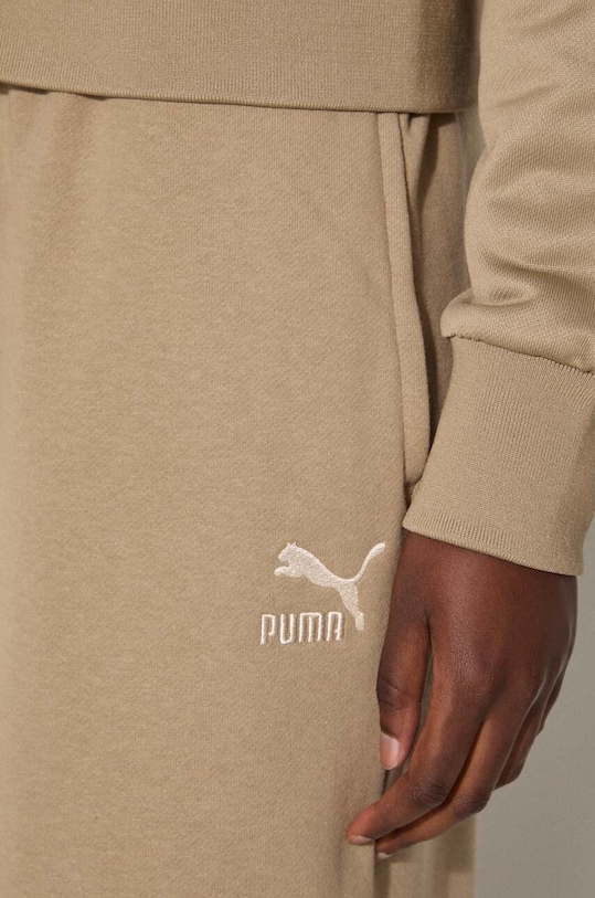 Bavlněné tepláky Puma Better Classics Sweatpants 624234 béžová