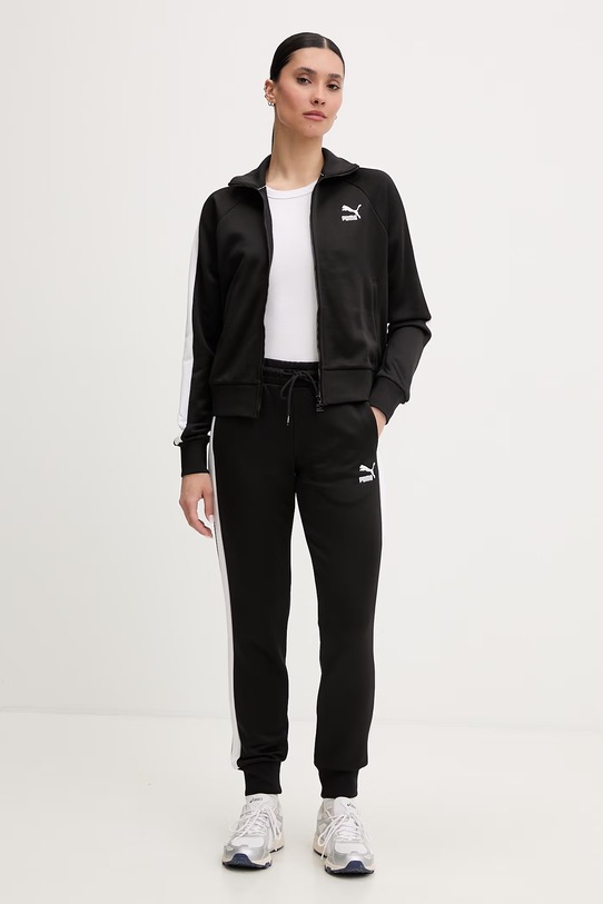 Puma pantaloni de trening Iconic T7 Track Pants 627995 negru AW24